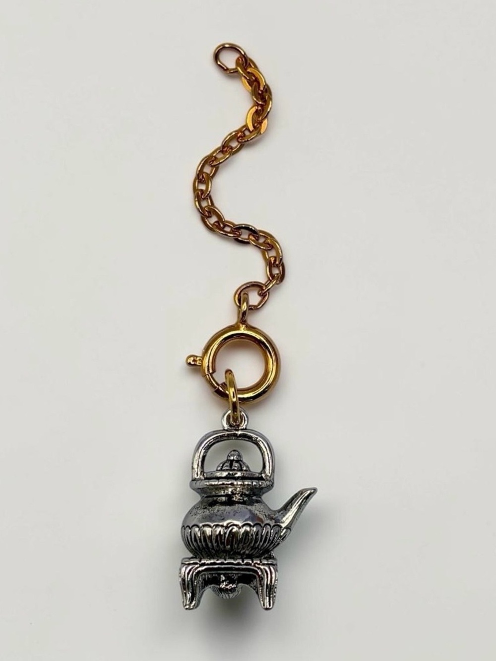Joan Rivers Silver-Tone Teapot Kettle Charm Pendant w/Extender